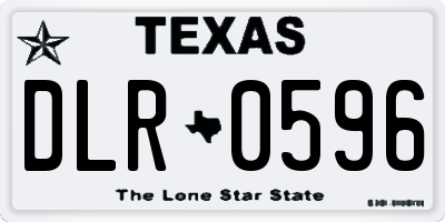 TX license plate DLR0596