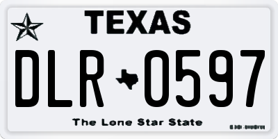 TX license plate DLR0597