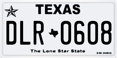 TX license plate DLR0608