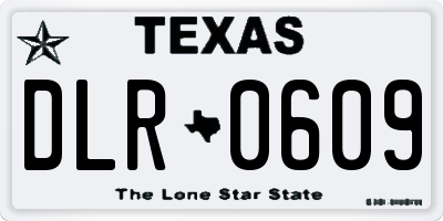 TX license plate DLR0609