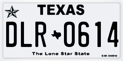TX license plate DLR0614