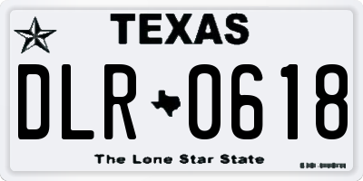 TX license plate DLR0618