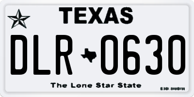 TX license plate DLR0630