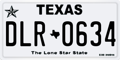 TX license plate DLR0634