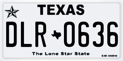 TX license plate DLR0636