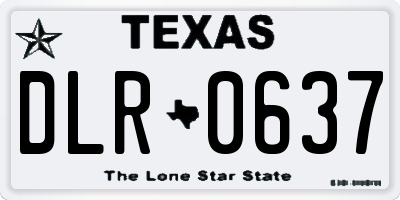 TX license plate DLR0637