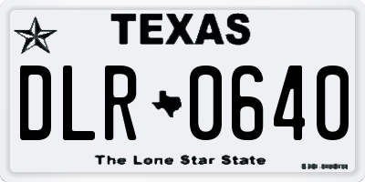 TX license plate DLR0640