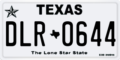 TX license plate DLR0644