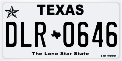 TX license plate DLR0646