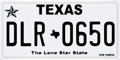 TX license plate DLR0650