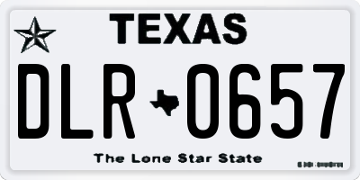 TX license plate DLR0657