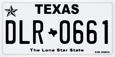 TX license plate DLR0661