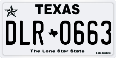 TX license plate DLR0663