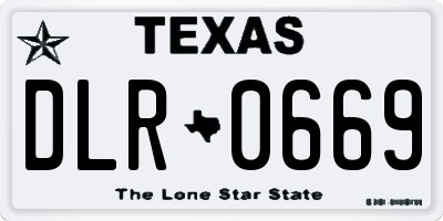 TX license plate DLR0669