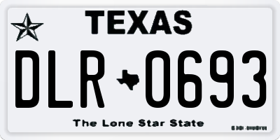 TX license plate DLR0693