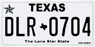 TX license plate DLR0704