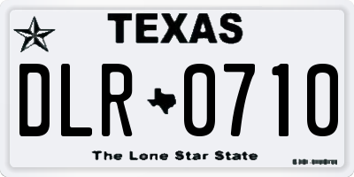 TX license plate DLR0710