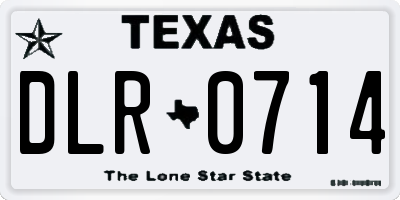 TX license plate DLR0714