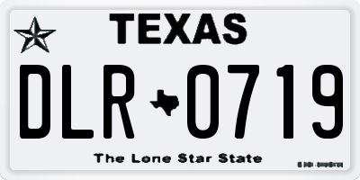 TX license plate DLR0719