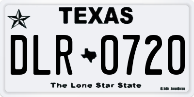 TX license plate DLR0720