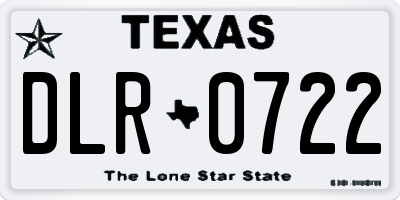 TX license plate DLR0722