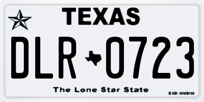 TX license plate DLR0723