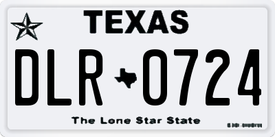 TX license plate DLR0724
