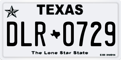 TX license plate DLR0729