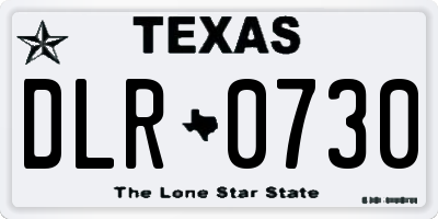 TX license plate DLR0730