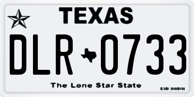 TX license plate DLR0733