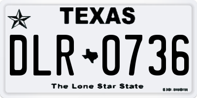 TX license plate DLR0736