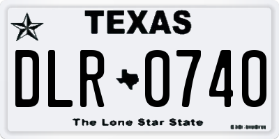TX license plate DLR0740