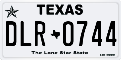 TX license plate DLR0744