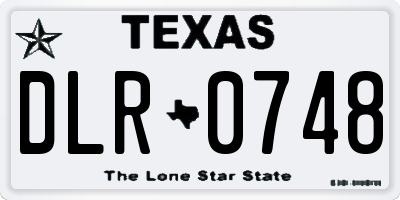 TX license plate DLR0748