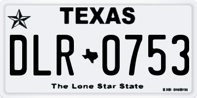 TX license plate DLR0753