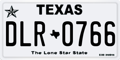 TX license plate DLR0766