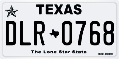 TX license plate DLR0768
