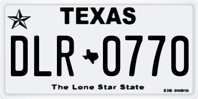 TX license plate DLR0770