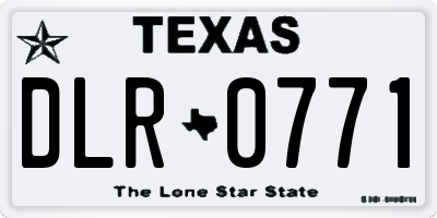 TX license plate DLR0771