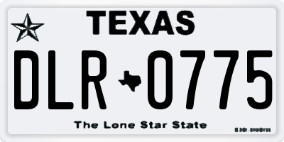 TX license plate DLR0775