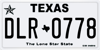TX license plate DLR0778