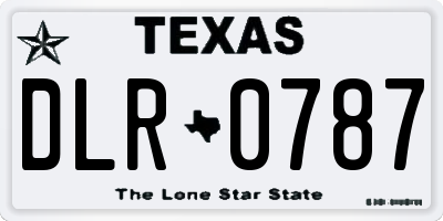 TX license plate DLR0787