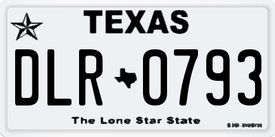 TX license plate DLR0793