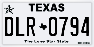 TX license plate DLR0794