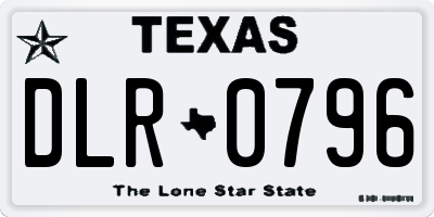 TX license plate DLR0796