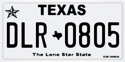 TX license plate DLR0805