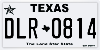 TX license plate DLR0814