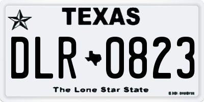 TX license plate DLR0823