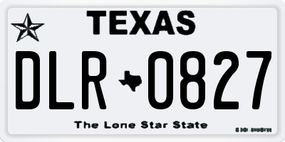 TX license plate DLR0827