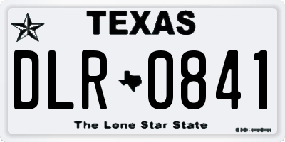 TX license plate DLR0841